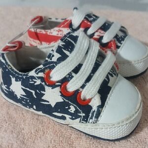 Koala Kids Patriotic Red, Blue, and White Soft Sneakers